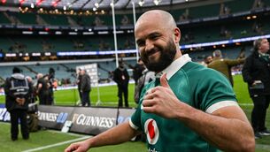 <p>PARK LIFE: Jamison Gibson-Park after his side's victory at Twickenham. Pic: Ramsey Cardy/Sportsfile.</p>