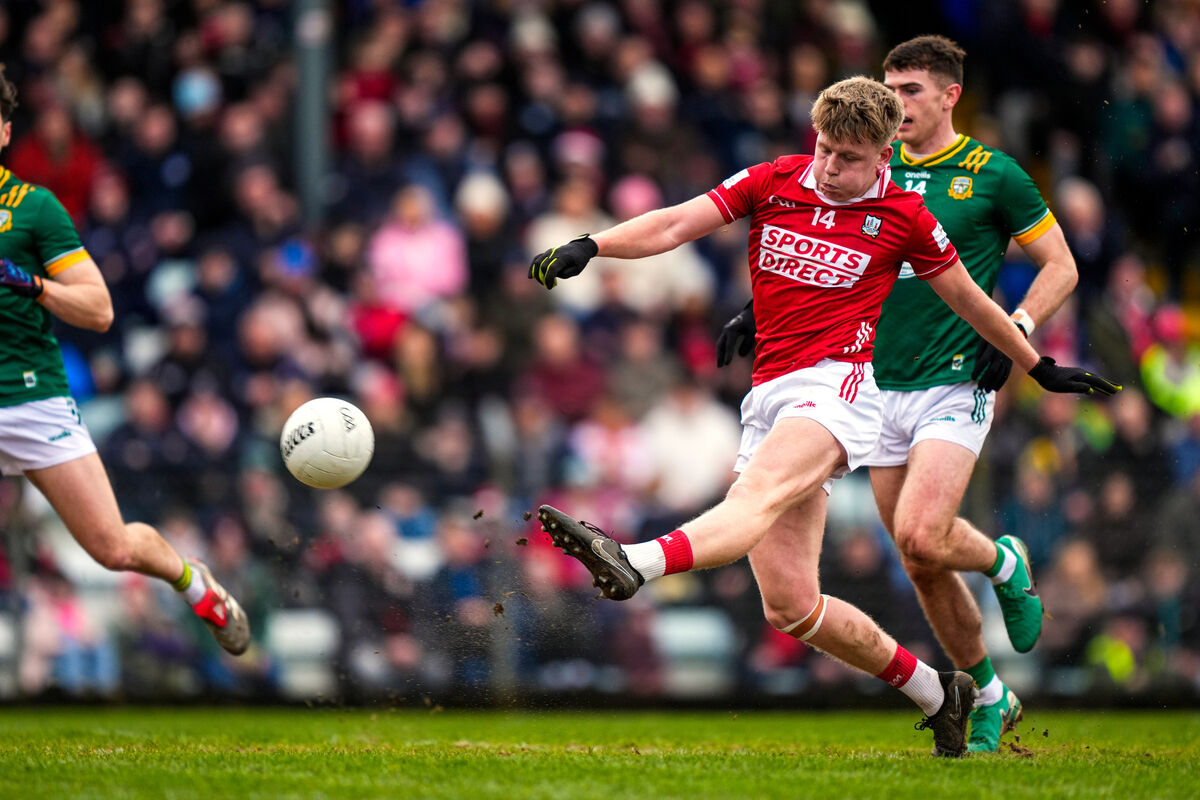 Dara Sheedy of Cork has a shot at goal. Pic: ©INPHO/James Lawlor