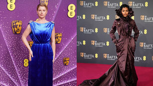 Jessie Buckley and Teyana Taylor were among stars on the Bafta red carpet (Ian West/James Manning/PA)