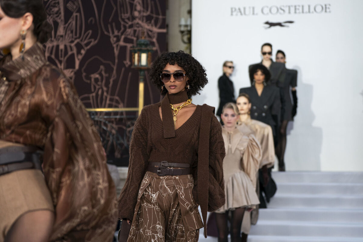 The Paul Costelloe London Fashion Week runway show in the Palm Court at The Waldorf Aldwych was emotional and uplifting after the death of founder Paul Costello last November. Picture: Ben Whitley/PA