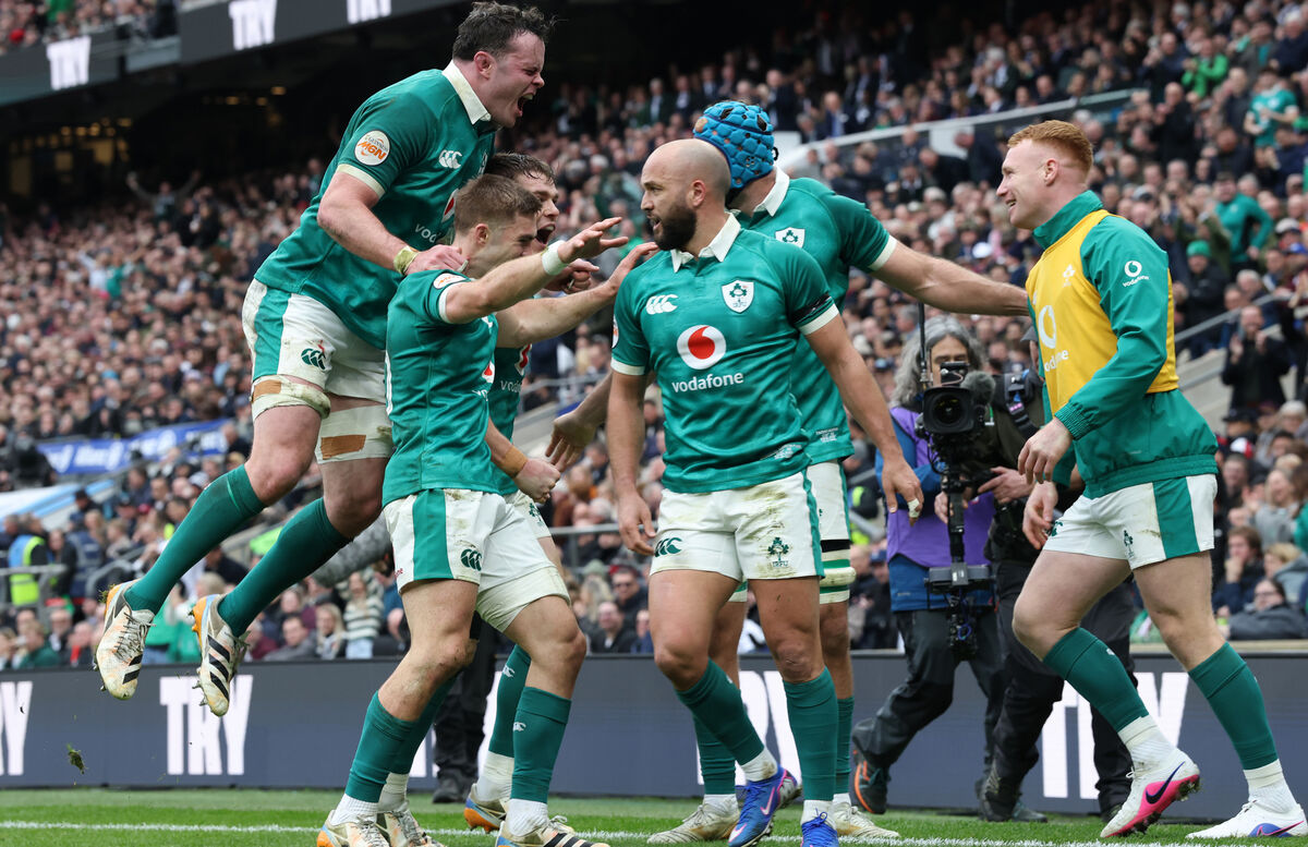 Jamison Gibson-Park celebrates his try. Picture: INPHO/Billy Stickland Jamison Gibson-Park celebrates his try. Picture: INPHO/Billy Stickland
