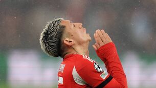 <p>Benfica's Argentine forward Gianluca Prestianni reacts during the UEFA Champions League tie with Real Madrid at Estadio da Luz in Lisbon on January 28, 2026. (Photo by PATRICIA DE MELO MOREIRA / AFP via Getty Images)</p>