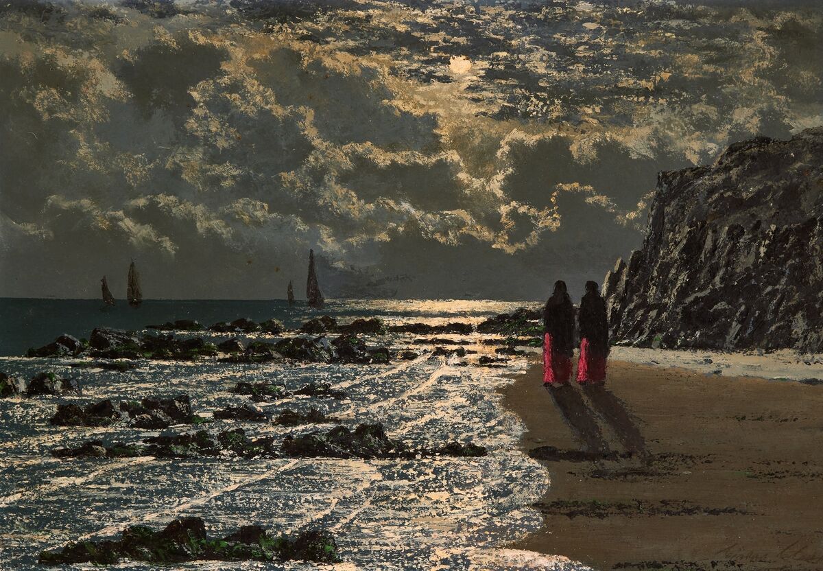 'Moonrise, Connemara Shore' by Ciaran Clear at Whyte's. 'Moonrise, Connemara Shore' by Ciaran Clear at Whyte's.