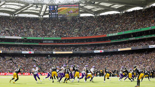 <p>The Pittsburgh Steelers v Minnesota Vikings game attracted an attendance of 74,512 fans with 37% of those travelling from the United States and 30% coming from other international markets. File picture: INPHO/Laszlo Geczo</p>