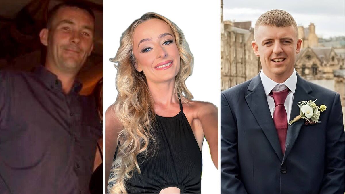 John Guy, 48; Laura Hoy-Henry, 23; and Conor Quinn, 31, died following a serious three-vehicle collision in the Armagh Rd area of Moy on Saturday evening, February 21. Pictures: PSNI/PA