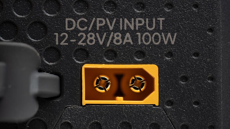 The Elite 10 can be charged via mains or with a 100W solar panel. Picture: Noel Campion.