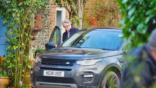 <p>Peter Mandelson leaving his home in Wiltshire. </p>