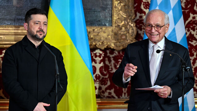 <p>The row threatens to overshadow a carefully choreographed display of solidarity between Ukraine’s president, Volodymyr Zelenskyy, and his key European partners. Picture: Sven Hoppe/dpa via AP</p>