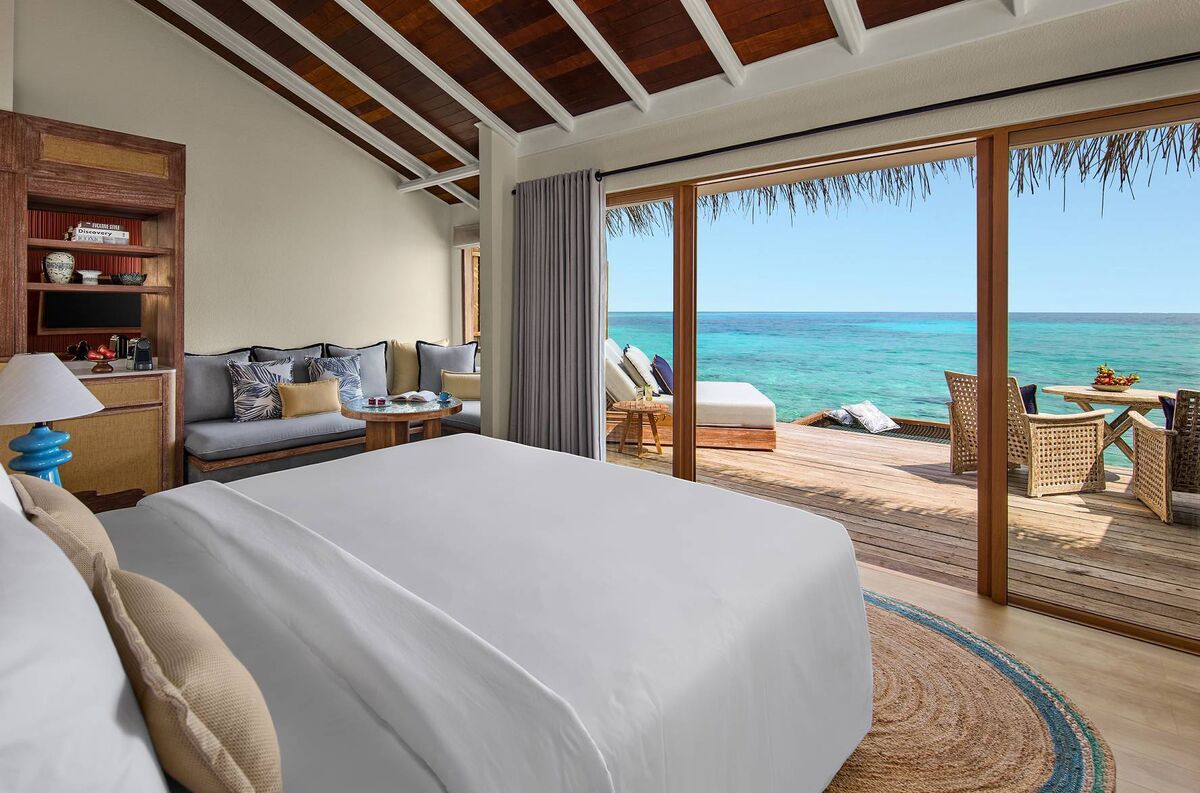 An over water villa in the NH Collection Maldives Reethi Resort