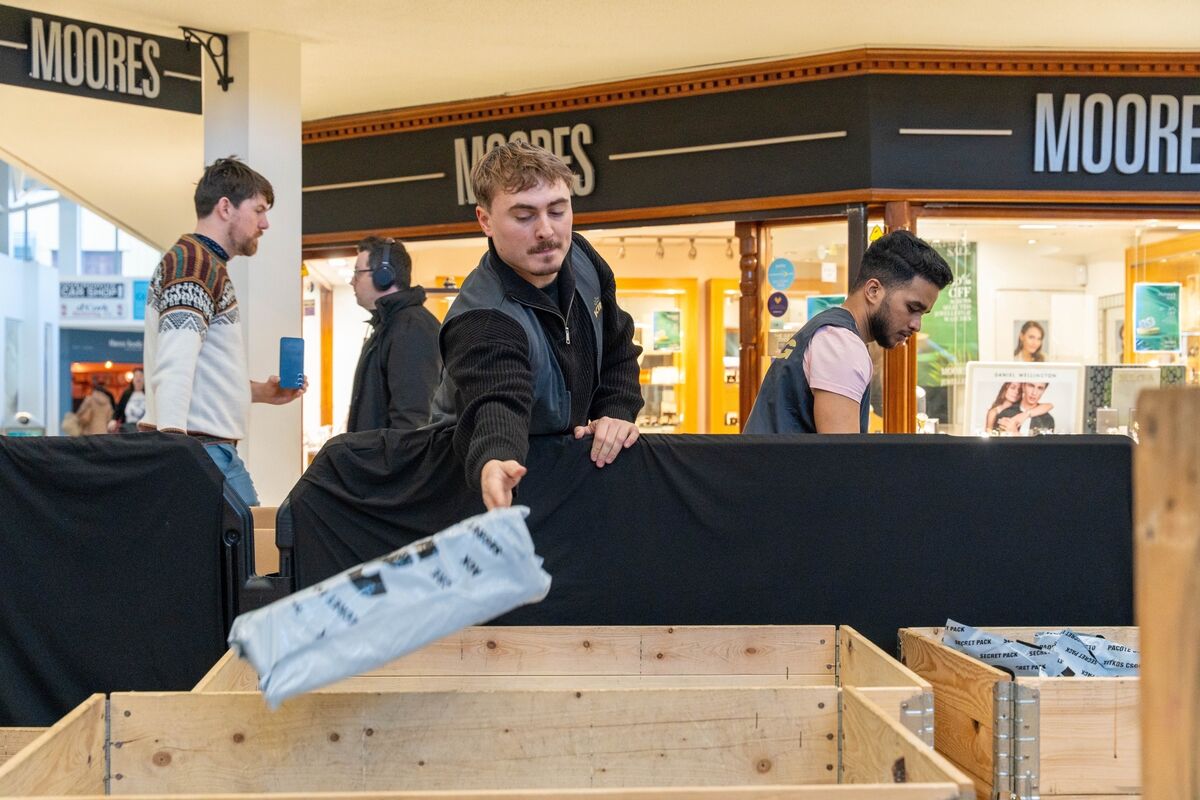 Theophane Mericskay from King Colis Paris stocking up ahead of the big opening. Picture: Noel Sweeney Theophane Mericskay from King Colis Paris stocking up ahead of the big opening. Picture: Noel Sweeney