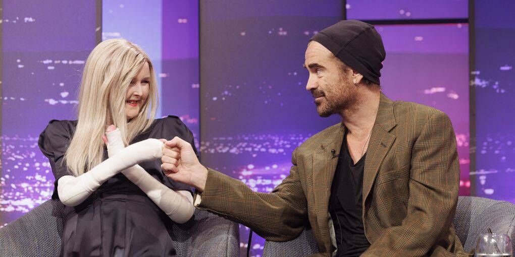 Firm friends Colin Farrell and Emma Fogarty pictured on The Late Late Show last October. Photo: Andres Poveda