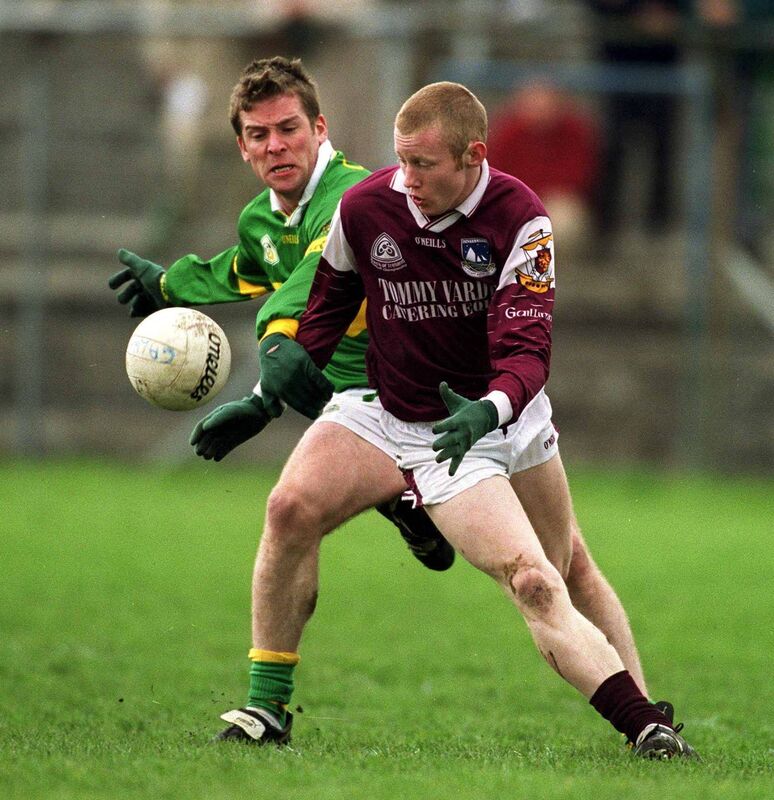 Galway's Michael Comer in action against Kerry's Dara Ó Cinnéide. Pic: Brendan Moran/Sportsfile Galway's Michael Comer in action against Kerry's Dara Ó Cinnéide. Pic: Brendan Moran/Sportsfile