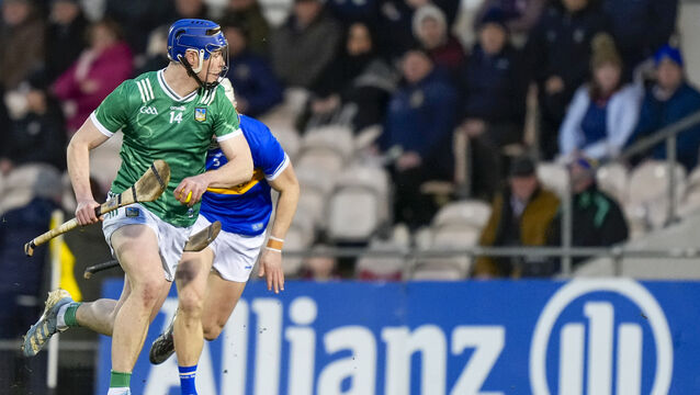 <p>Shane O'Brien of Limerick in action against Tipperary. Pic: James Lawlor/Inpho</p>