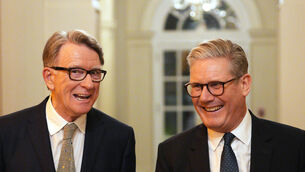 <p>Peter Mandelson with  British prime minister Keir Starmer and Peter Mandelson last year. Starmer’s government appears to have squandered the mandate given by its landslide general election victory, which raises the spectre of another party assuming power in the near future.</p>