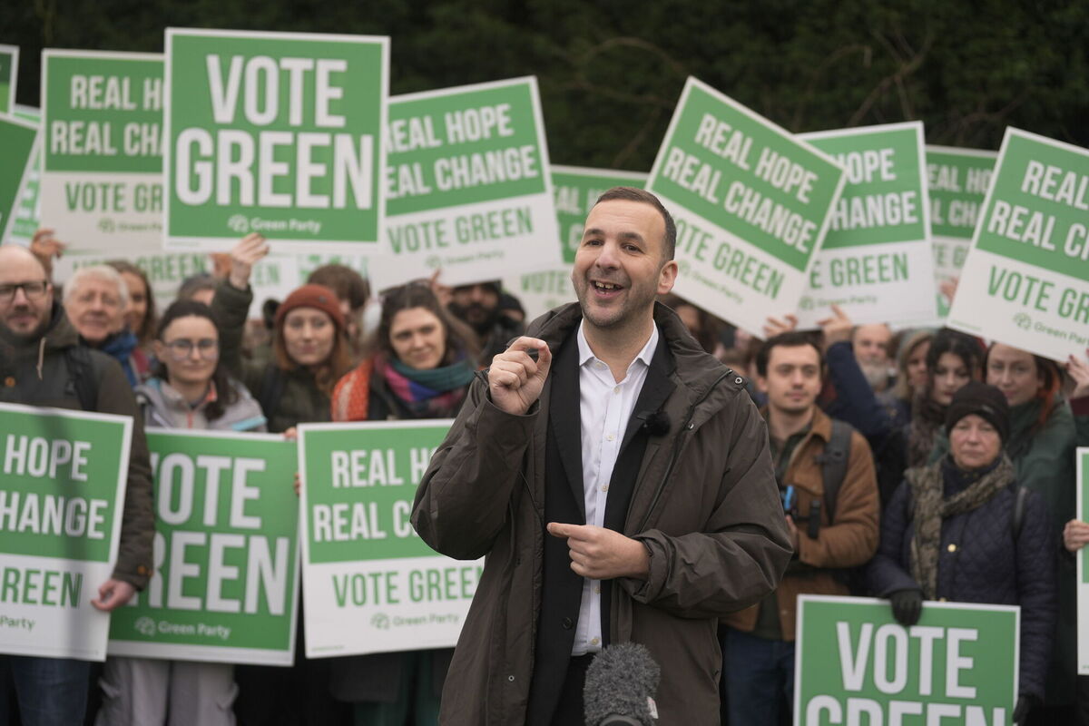 Green Party leader Zack Polanski speaking to Green Party volunteers at Granada Park in Denton. Picture: Danny Lawson/PA
