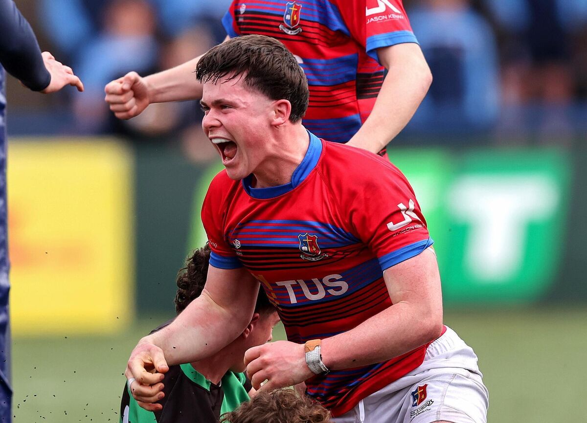 Brendan Minogue celebrates after dotting down for St Munchin's. Pic: Tom O’Hanlon/Inpho Brendan Minogue celebrates after dotting down for St Munchin's. Pic: Tom O’Hanlon/Inpho