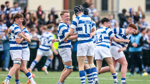 <p>Rockwell's David McCarthy, David Ahern and Jude McGarry celebrate after winning Credit ©INPHO/Nick Elliott</p> <p>Rockwell's David McCarthy, David Ahern and Jude McGarry celebrate after winning Credit ©INPHO/Nick Elliott</p>