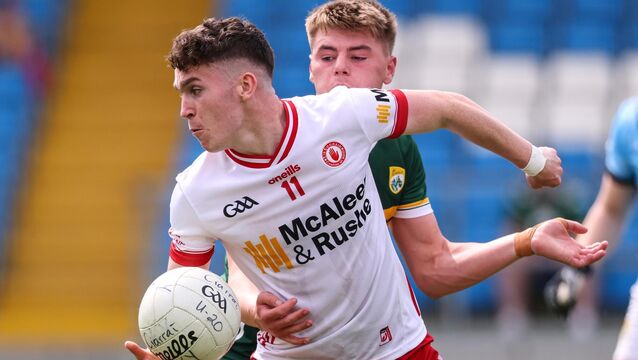 <p>NO PANIC: Tyrone's Eoin McElholm isn't worried about his county's current form. Pic: Ben Brady/Inpho</p>