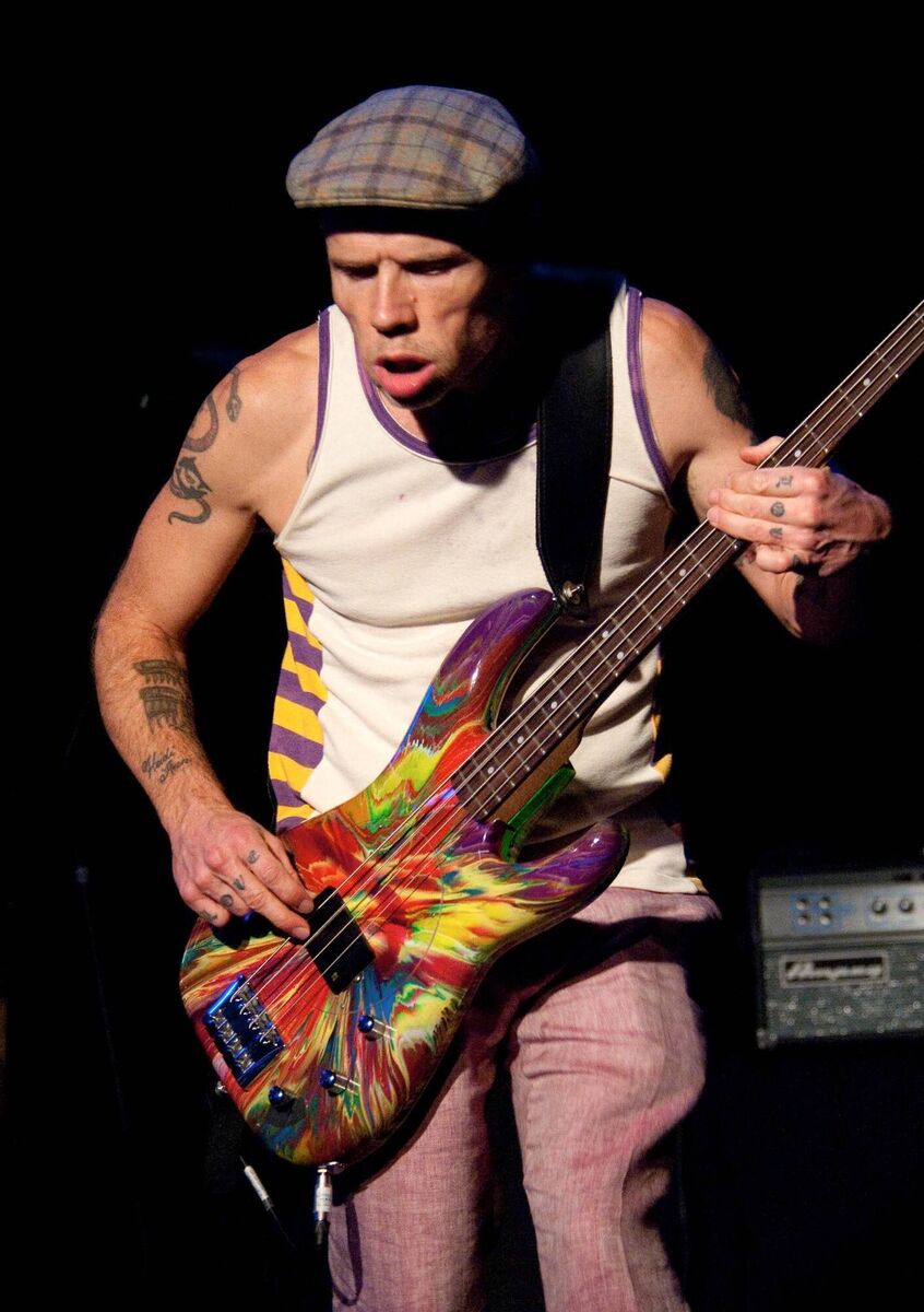 Flea of Red Hot Chili Peppers performing with Honest Jon's Chop Up at the Savoy. Picture: Daragh Mc Sweeney/Provision