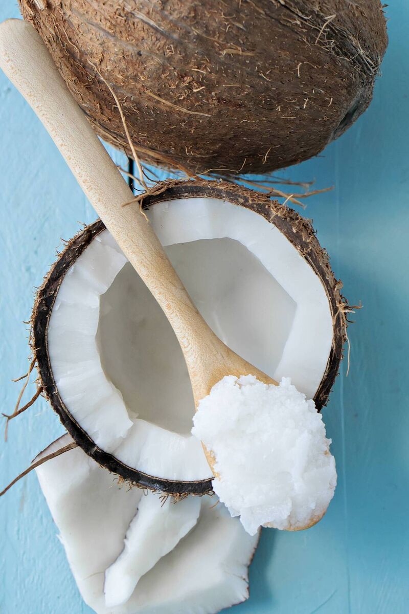 Coconut oil has a high saturated fat content of 86%, higher than butter. Picture: iStock