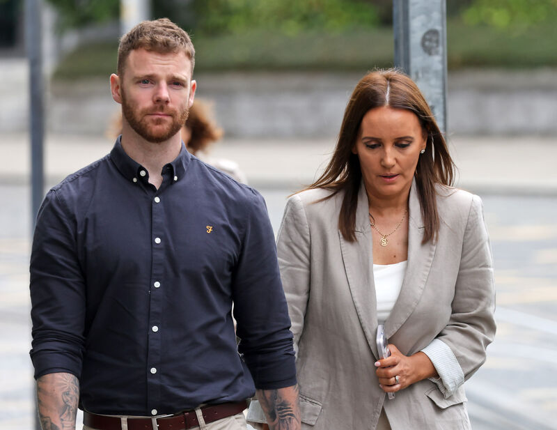 Soldier Seán Rooney's mother, Natasha, and her husband, Paul. Picture: Collins Dublin