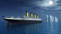 Titanic and Iceberg