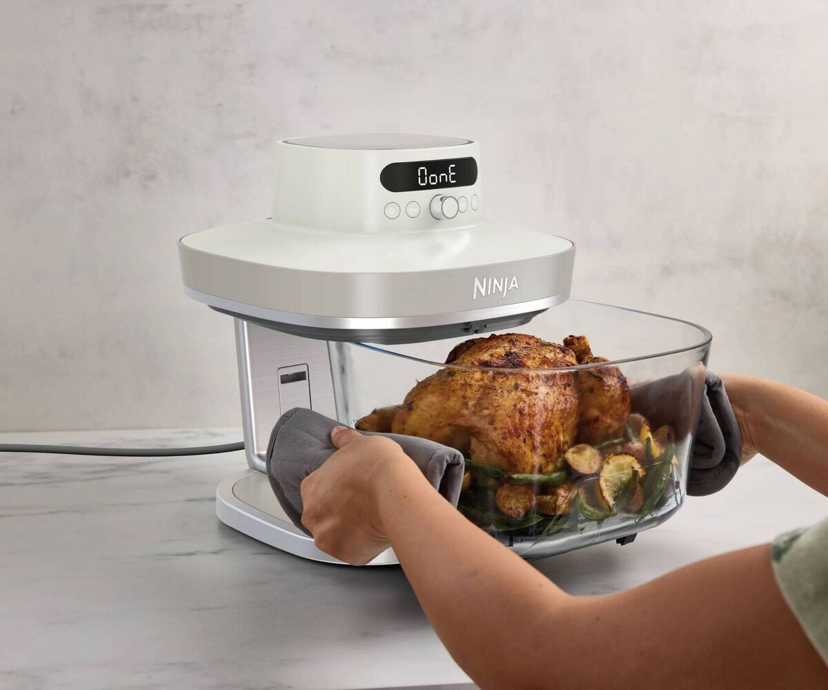 Air fryers are getting bigger, more affordable and earning a permanent place on our counters. This Pro Ninja Crispi Pro is on the way to market, with the portable version with a glass vessel priced at €119. Air fryers are getting bigger, more affordable and earning a permanent place on our counters. This Pro Ninja Crispi Pro is on the way to market, with the portable version with a glass vessel priced at €119.