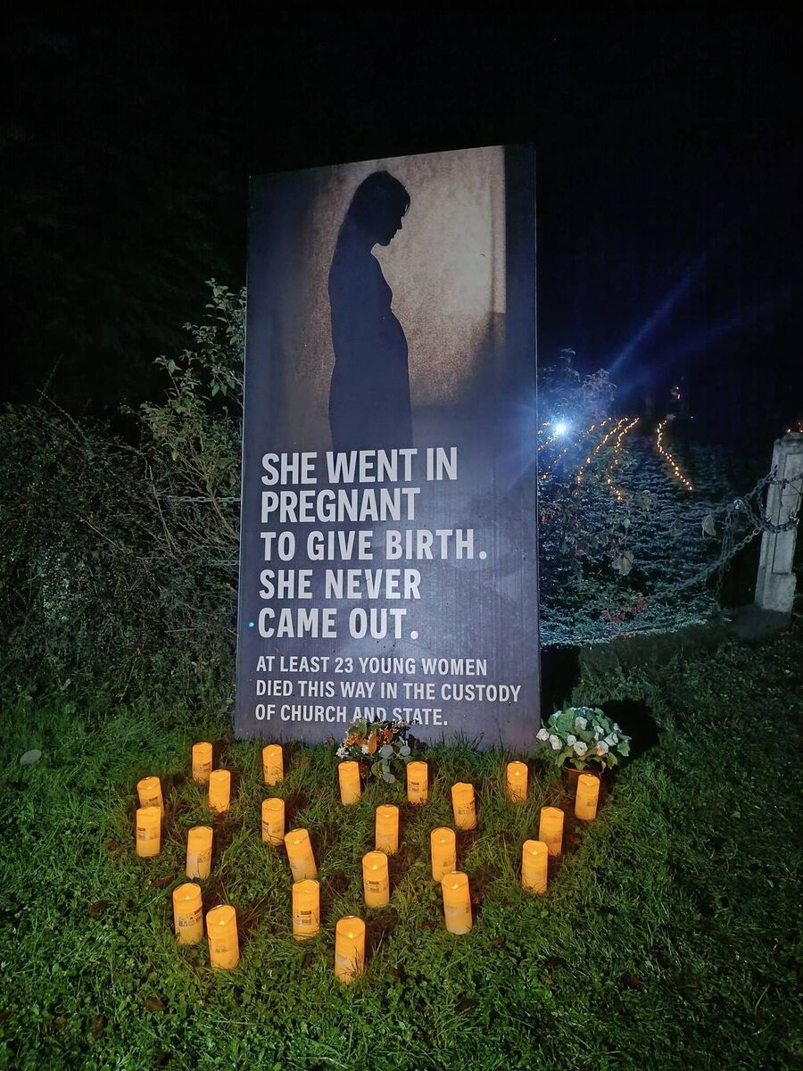 The Angel's Plot at Sean Ross Abbey. Last November, survivors and families placed candles there to mark World Children's Day — 1,090 to mark each child who died at the site, and 23 more for each of the mothers who died there. Picture: Facebook