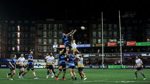 <p>Max Deegan of Leinster battles for possession in a line-out. Pic: Chris Fairweather/Sportsfile</p> <p>Max Deegan of Leinster battles for possession in a line-out. Pic: Chris Fairweather/Sportsfile</p>