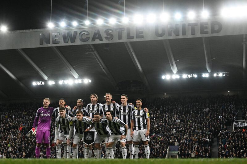 Newcastle United ahead of their UEFA Champion's League knockout round play-off, 2nd leg tie against Qarabag. Pic: Paul Ellis/AFP via Getty Images Newcastle United ahead of their UEFA Champion's League knockout round play-off, 2nd leg tie against Qarabag. Pic: Paul Ellis/AFP via Getty Images