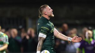 <p>Connacht’s Sean Jansen scores his side's fourth try. Pic: James Crombie/Inpho</p>