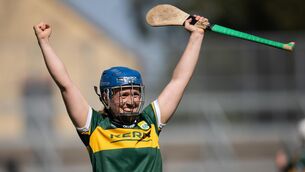 <p>Kerry's Jackie Horgan celebrates. Pic: Leah Scholes/Inpho</p>