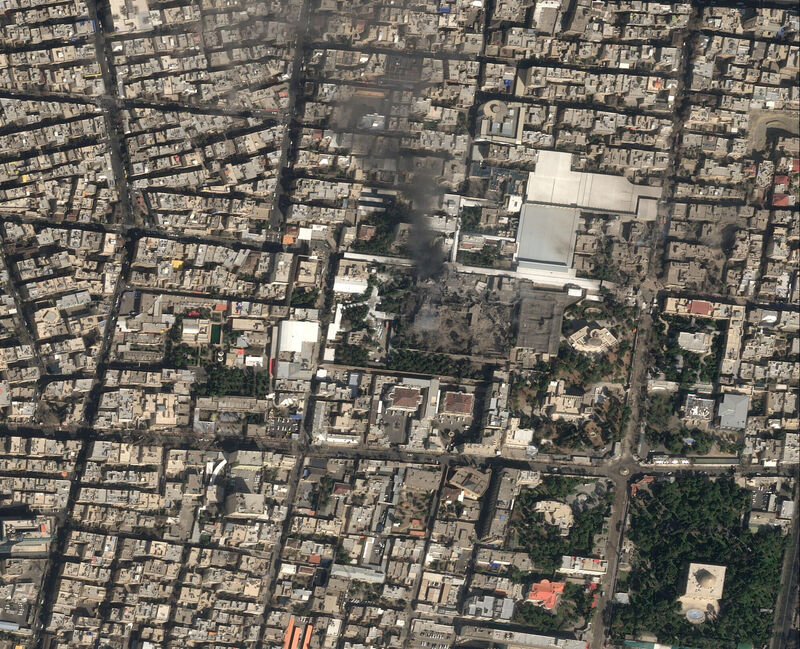 This image provided by Airbus shows the strike on Iranian Supreme Leader's compound on Saturday, Feb. 28, 2026 in Iran. (Pléiades Neo (c) Airbus DS 2026 via AP) This image provided by Airbus shows the strike on Iranian Supreme Leader's compound on Saturday, Feb. 28, 2026 in Iran. (Pléiades Neo (c) Airbus DS 2026 via AP)
