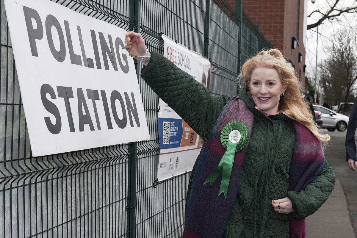 Green Party candidate in the Gorton and Denton by-election, Hannah Spencer arrives to cast her vote at the polling station during the recent by-election. Green Party candidate in the Gorton and Denton by-election, Hannah Spencer arrives to cast her vote at the polling station during the recent by-election.