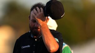 <p>NOT AGAIN: Shane Lowry reacts on the final green after blowing a three shot lead coming up 16 at the Cognizant Classic in Palm Beach Gardens. Pic: Raj Mehta/Getty Images.</p>