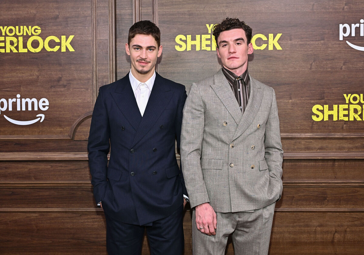 Hero Fiennes Tiffin, left, and Dónal Finn attend a special screening of 'Young Sherlock' in New York. Picture: Evan Agostini/Invision/AP Hero Fiennes Tiffin, left, and Dónal Finn attend a special screening of 'Young Sherlock' in New York. Picture: Evan Agostini/Invision/AP
