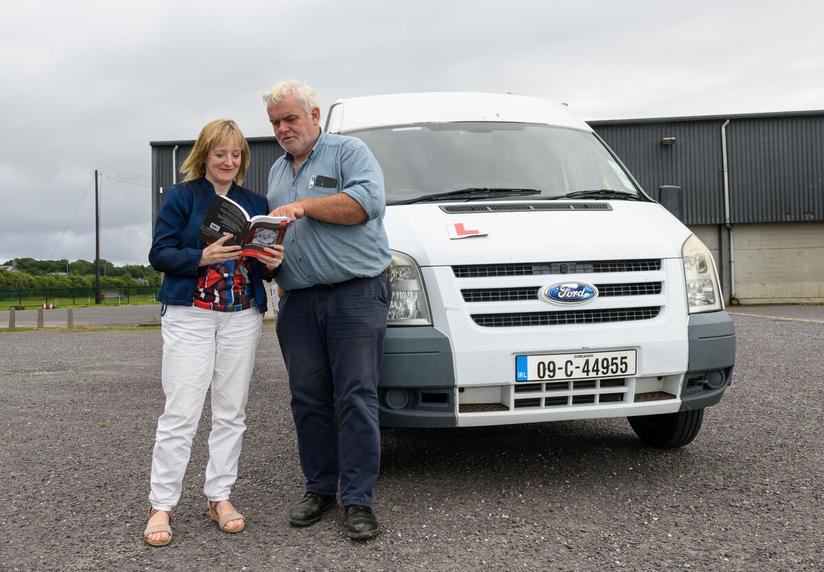 Siobhán Cronin learns some of the rules of the road from her driving instructor Frank O'Driscoll in Skibbereen, West Cork. Picture: Dan Linehan