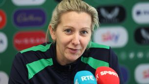 <p>Head Coach Carla Ward at Tallaght Stadium on Monday. Pic: INPHO/James Crombie</p>
