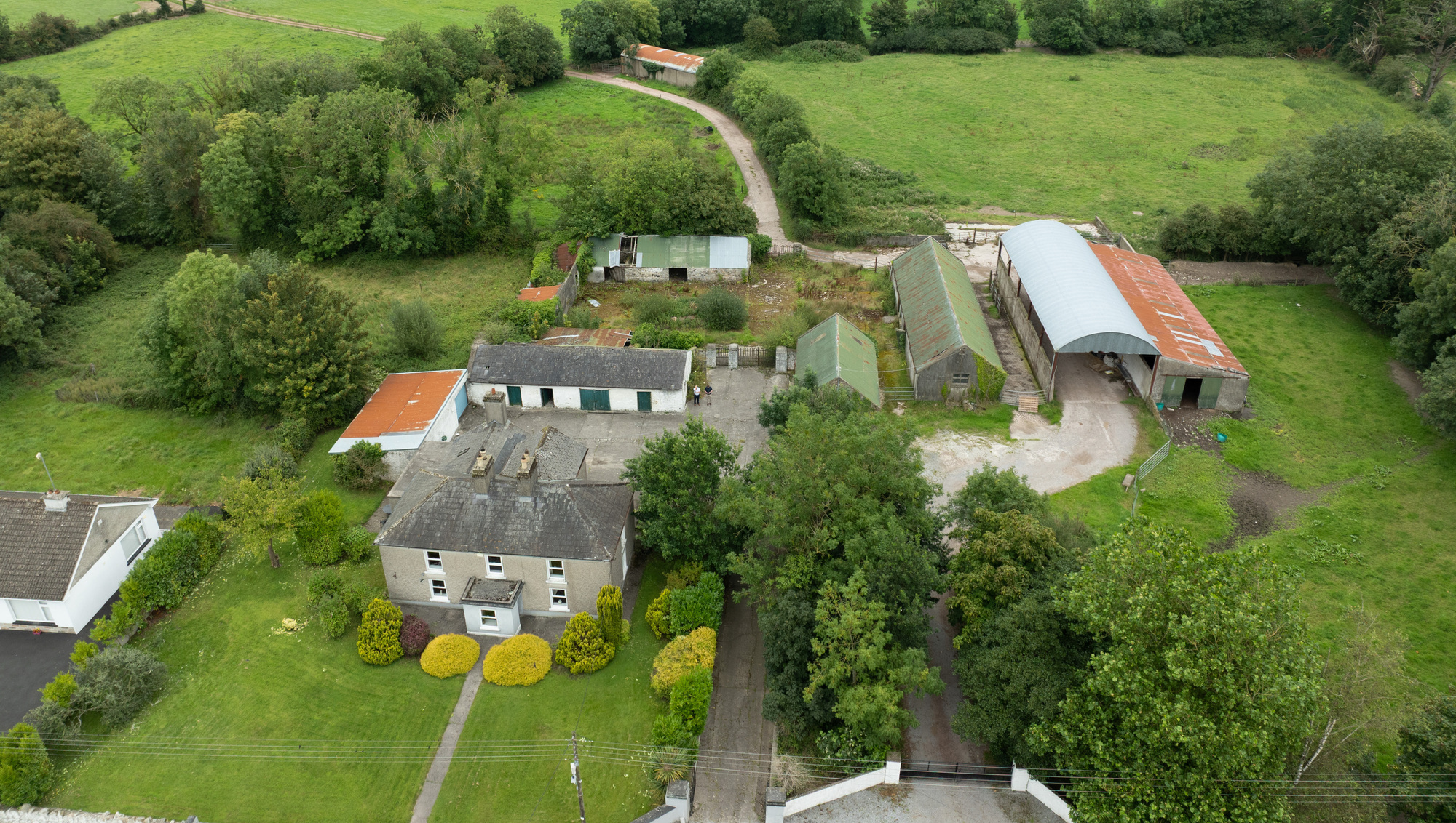 The house and farmyard of the 220-acre farm for auction at Gortmore, Feenagh, Co Limerick
