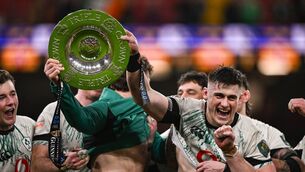 <p>All signs point towards Ireland beating Wales on Friday night and then facing Scotland with back-to-back Triple Crown wins on the line. Pic: Ben McShane/Sportsfile</p>
