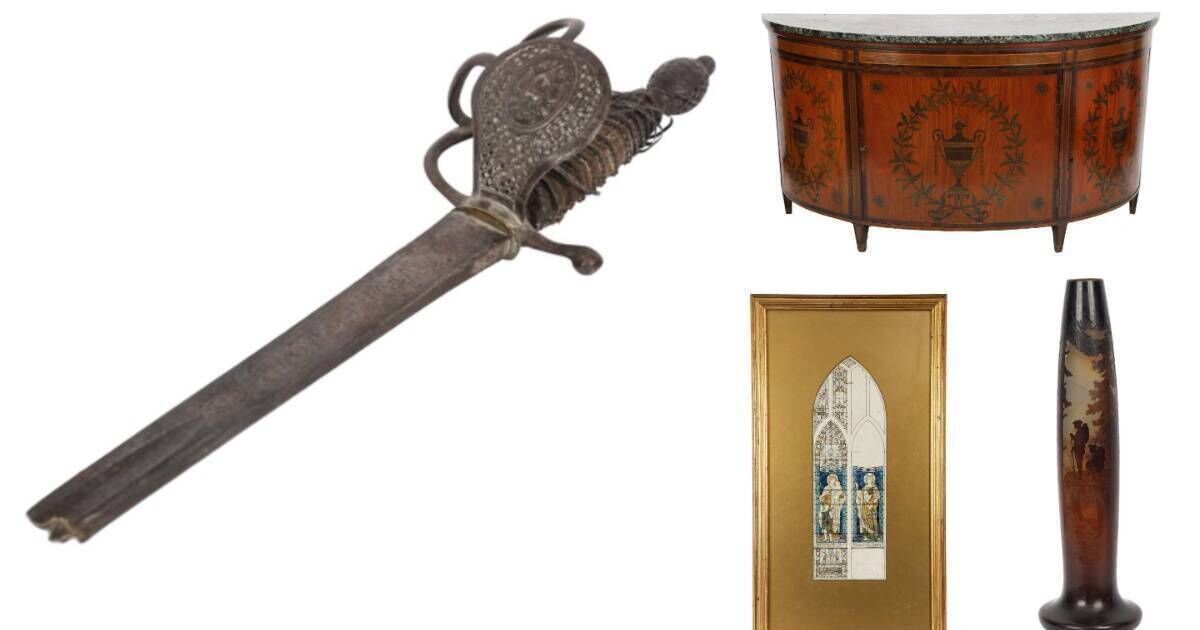 From a sword to a tea set, French chateau's treasures at Irish auction