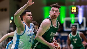 <p>Jordan Blount of Ireland in action against Endar Poladkhanli of Azerbaijan during the FIBA EuroBasket 2029 Pre-Qualifiers at the National Basketball Arena in Dublin. Pic: Thomas Flinkow/Sportsfile</p> <p>Jordan Blount of Ireland in action against Endar Poladkhanli of Azerbaijan during the FIBA EuroBasket 2029 Pre-Qualifiers at the National Basketball Arena in Dublin. Pic: Thomas Flinkow/Sportsfile</p>