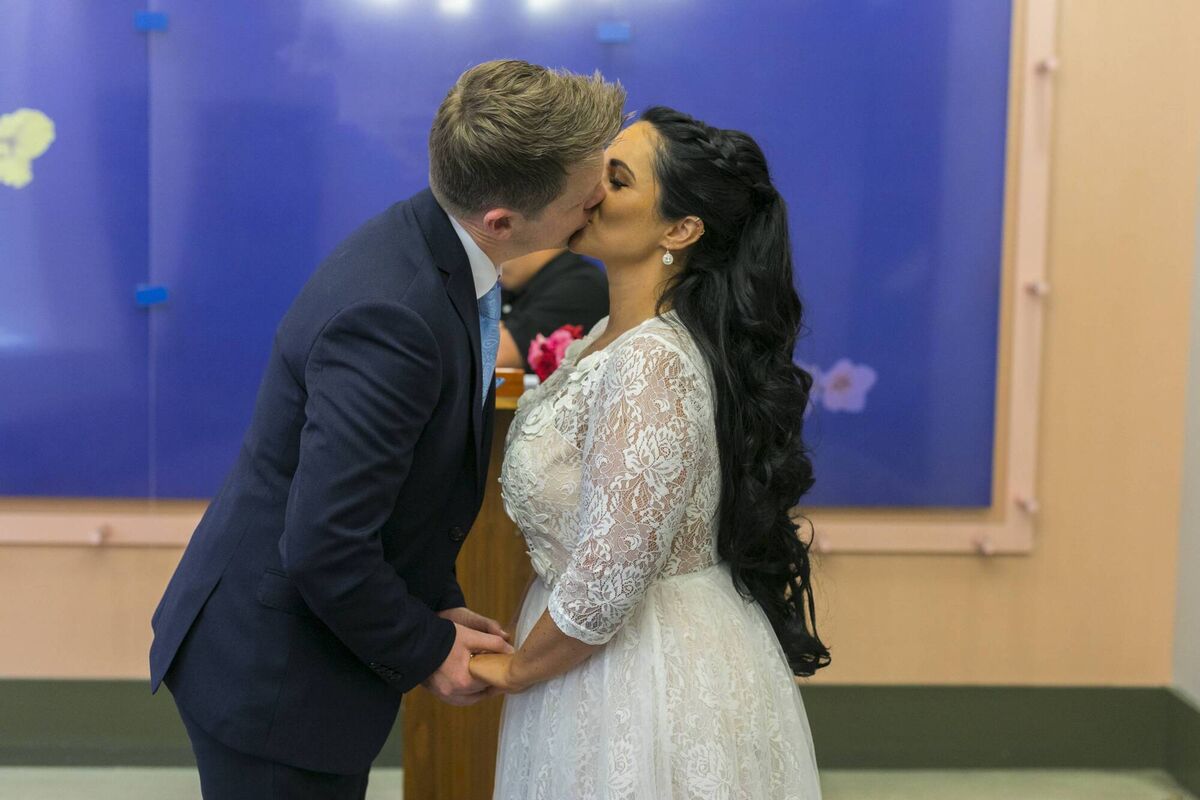 Paula MacSweeney and her husband Aidan on their wedding day