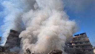 <p>Smoke rises from a destroyed building that was hit by an Israeli airstrike in Dahiyeh, a southern suburb of Beirut, Lebanon, Tuesday, March 3, 2026. Picture: AP Photo/Hussein Malla</p>