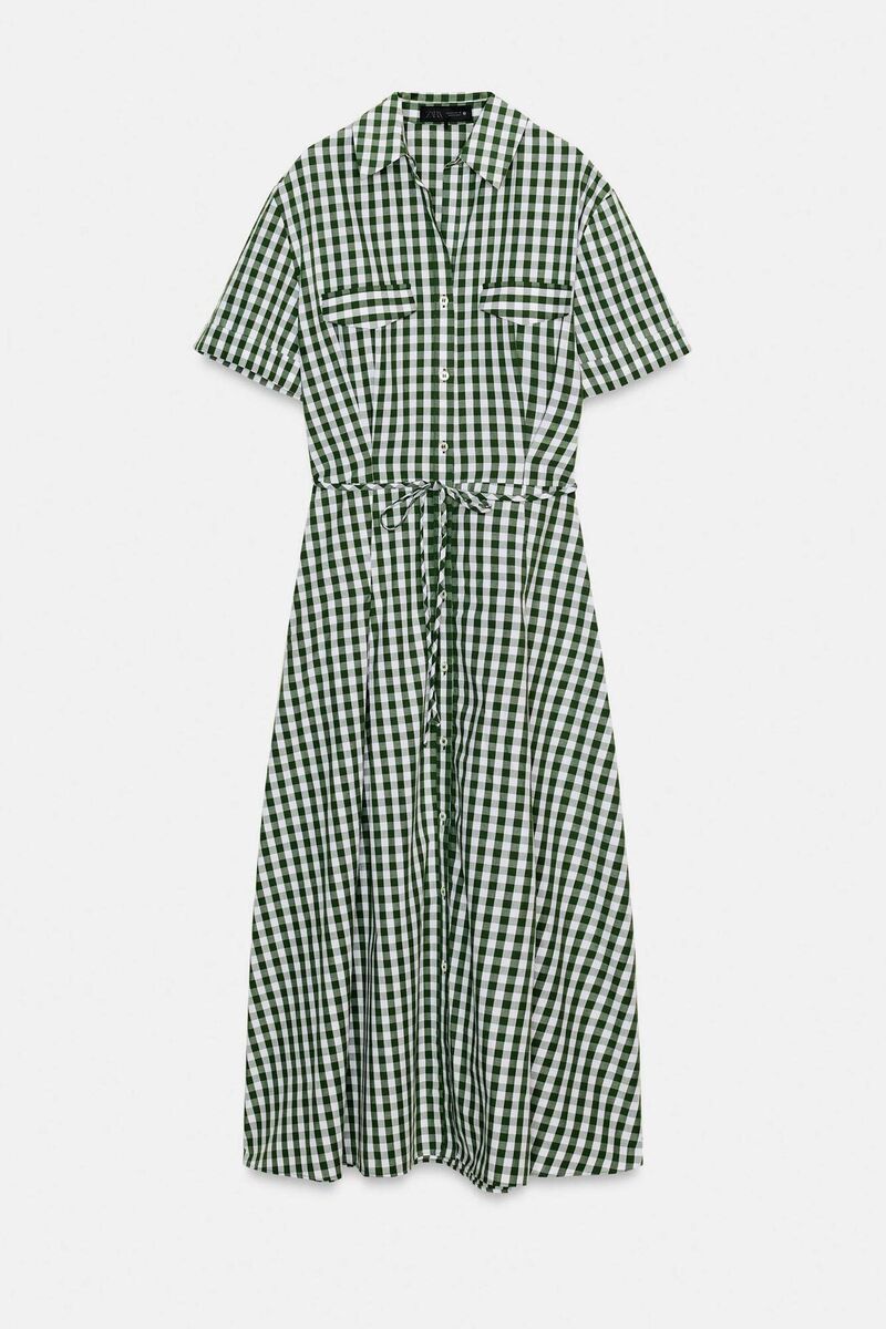 Gingham Shirt Dress, €59.95, Zara