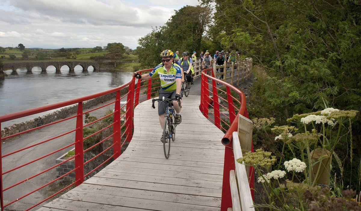 The Great Western Greenway, linking Westport to Achill in Co Mayo. The 42km cycling and walking facility forms part of the national cycle network and is the longest such route in the country. Pic: Michael Mc Laughlin