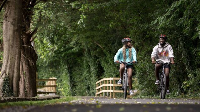 <p>Siblings Efua and Kwame Ware enjoying a day out on Limerick Greenway, with a daily shuttle bus from 12-4pm, between Rathkeale, Newcastle West and Abbeyfeale.</p>