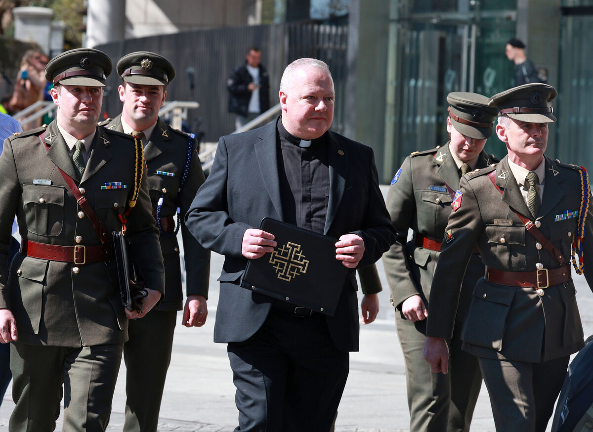 Defence Forces chaplain Fr Paul Murphy leaving the Criminal Courts of Justice last year. File picture: Colin Keegan, Collins Dublin. Defence Forces chaplain Fr Paul Murphy leaving the Criminal Courts of Justice last year. File picture: Colin Keegan, Collins Dublin.