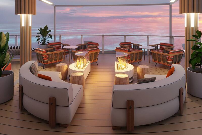 A quiet outdoor deck on the 18-deck Viva vessel
