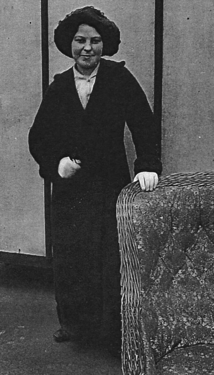 Mary Gorman in London to give evidence at Roger Casement's trial in 1916. Picture courtesy of National Archives Kew, UK.